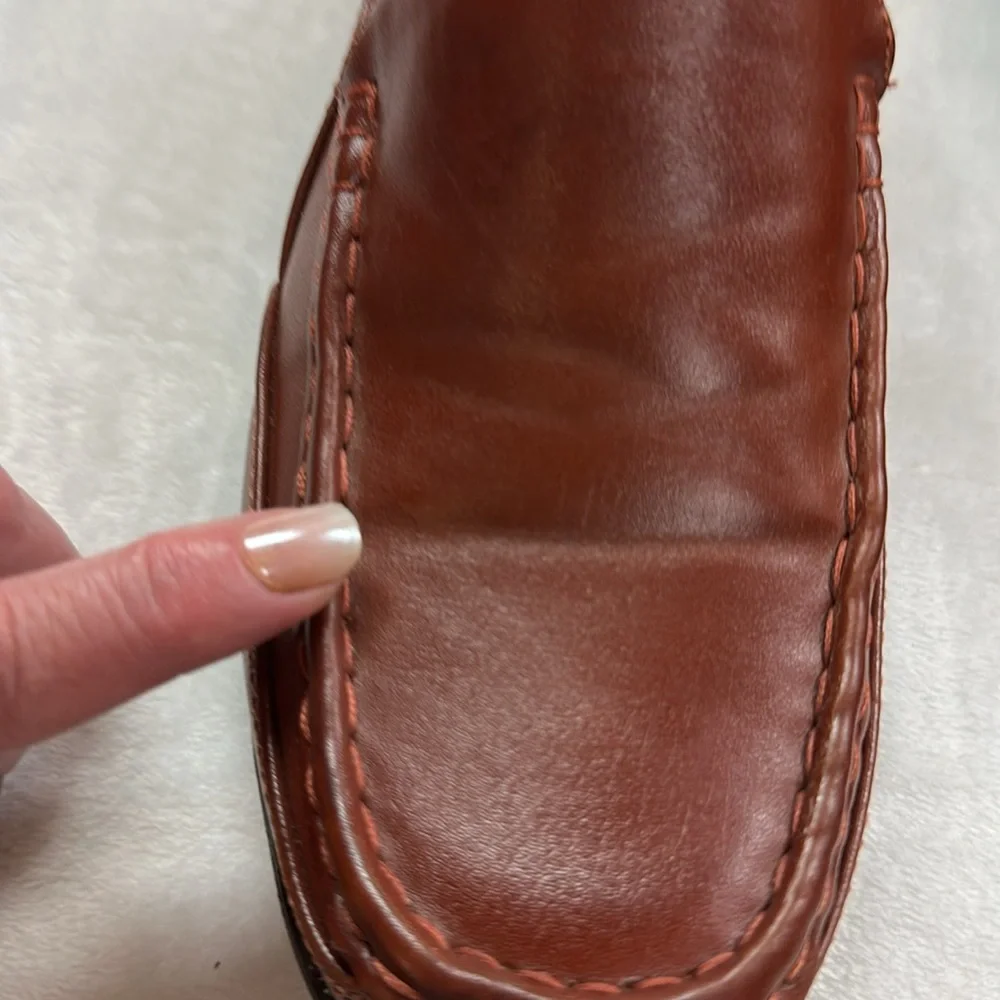 Deer Stags Kids' Booster Driving Moc Slip-On in Dark Luggage Preowned Size 3.5
